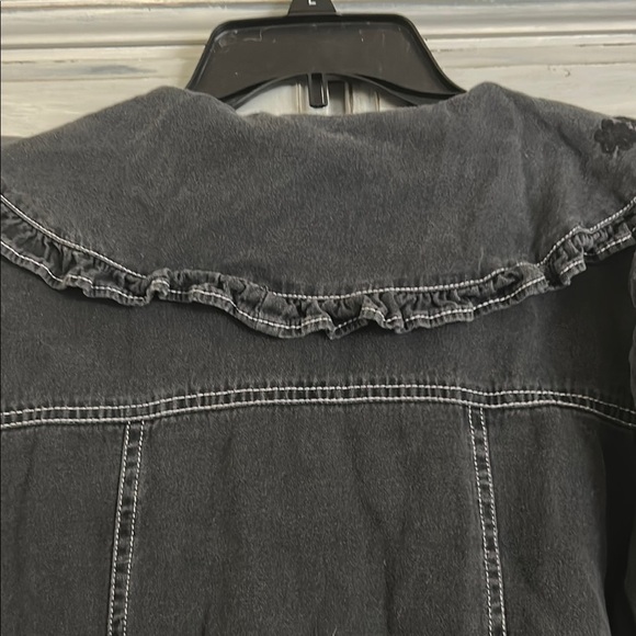 Black Ruffled Button-Up Dress - Picture 9 of 10